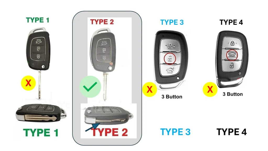 LZZYRIDE Metal Silicon Car Key Cover for Hyundai 3 Button Flip Key