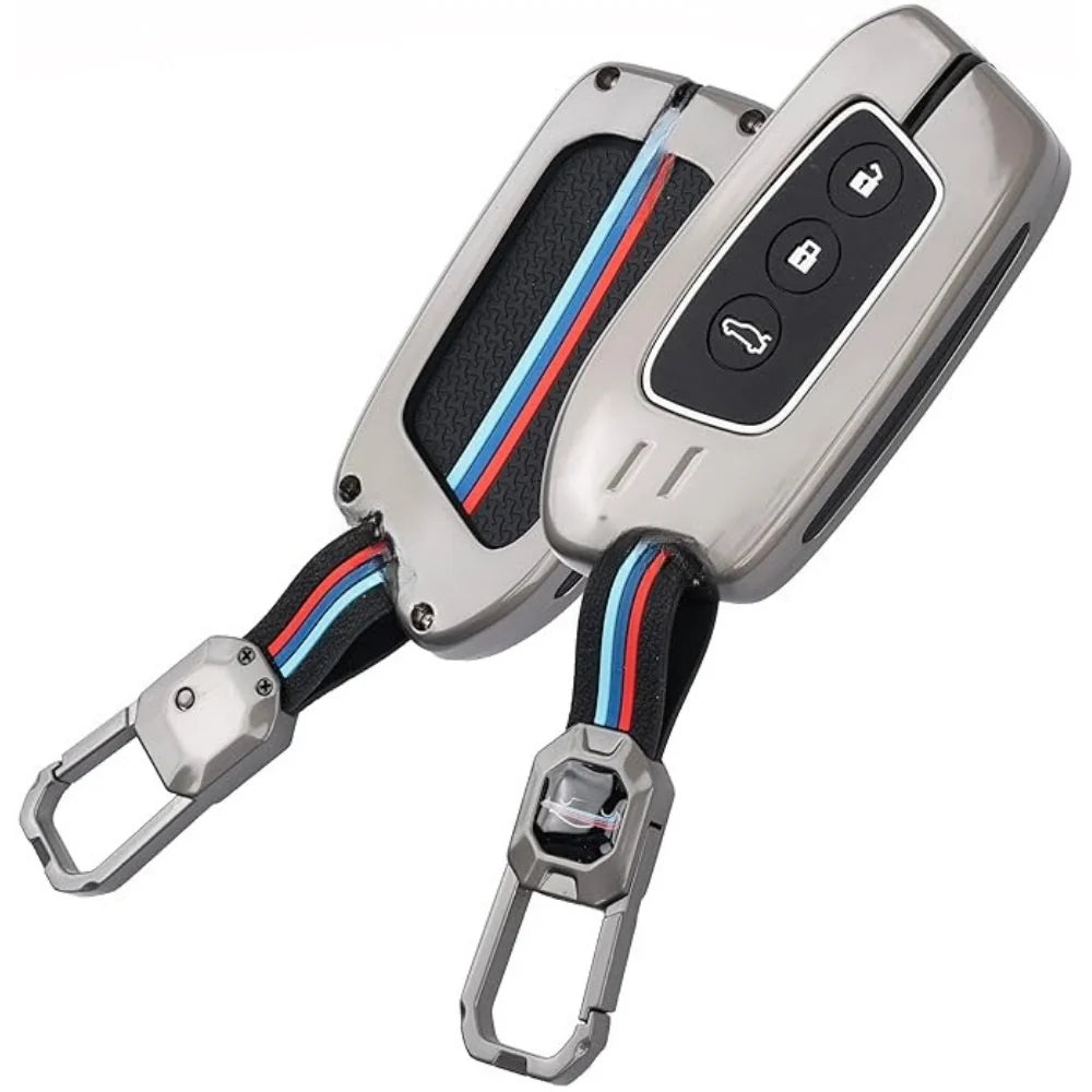 LzzyRide Premium Metal Key Cover Compatible with MG Windsor EV Smart Key | 360° Full Protection | Zinc Alloy Luxury Key Case