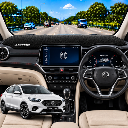 Lzzyride Car Dashboard Cover Mat For MG Astor 2021 To 2026
