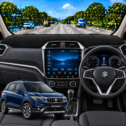 Lzzyride Car Dashboard Cover Mat For Maruti Suzuki S-Cross 2014 To 2022