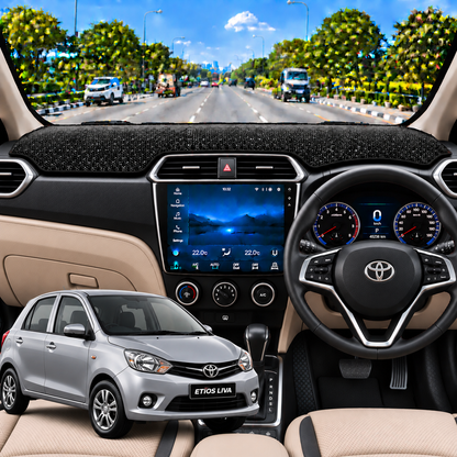 Lzzyride Car Dashboard Cover Mat For Toyota Etios Liva 2011 To 2020