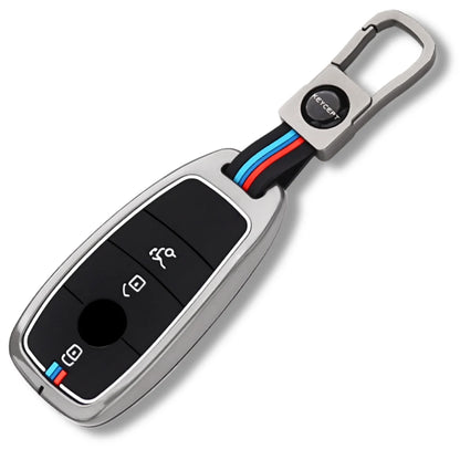 LzzyRide Premium Metal Key Cover Compatible with Mercedes -Benz E-Class LWB Smart Key | 360° Full Protection | Zinc Alloy Luxury Key Case