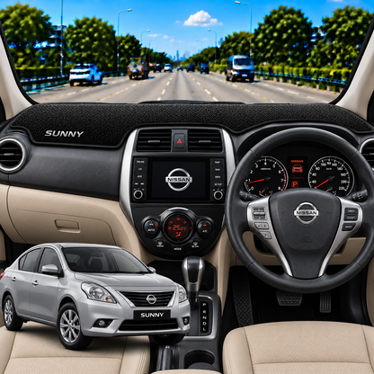 Lzzyride Car Dashboard Cover Mat For Nissan Sunny 2011 To 2020