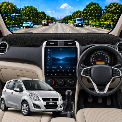 Lzzyride Car Dashboard Cover Mat For Maruti Suzuki Ritz 2009 to 2017