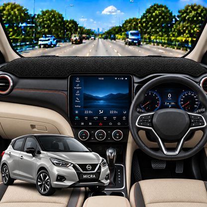 Lzzyride Car Dashboard Cover Mat For Nissan Micra 2010 To 2012