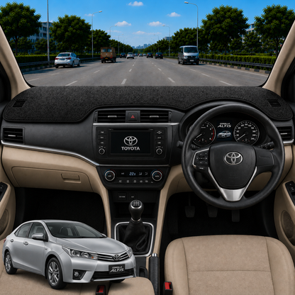 Lzzyride Car Dashboard Cover Mat For Toyota Corolla Altis 2008 To 2013