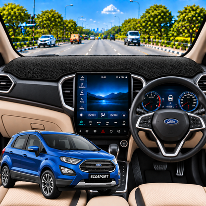 Lzzyride Car Dashboard Cover Mat For Ford EcoSport 2017 To 2022