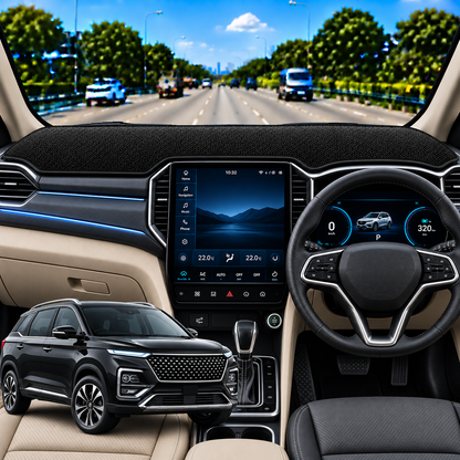 Lzzyride Car Dashboard Cover Mat For MG Hector 2019 To 2023