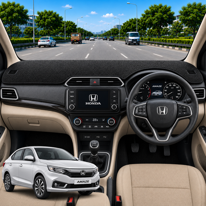 Lzzyride Car Dashboard Cover Mat For Honda Amaze 2nd Gen 2018 To 2026