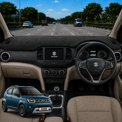 Lzzyride Car Dashboard Cover Mat For Maruti Suzuki Ignis 2017 to 2026