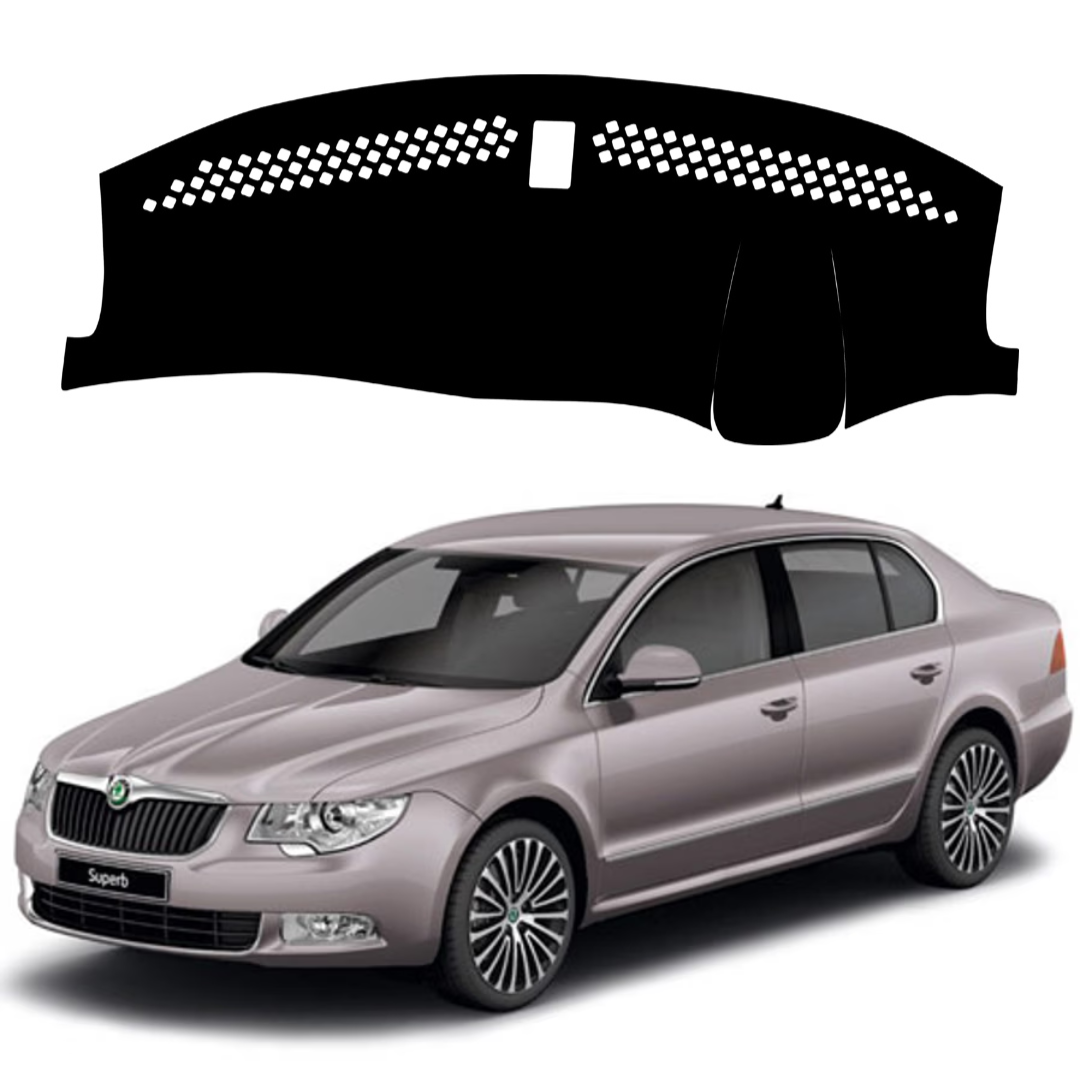 Lzzyride Car Dashboard Cover Mat For Skoda Superb 2009 To 2016