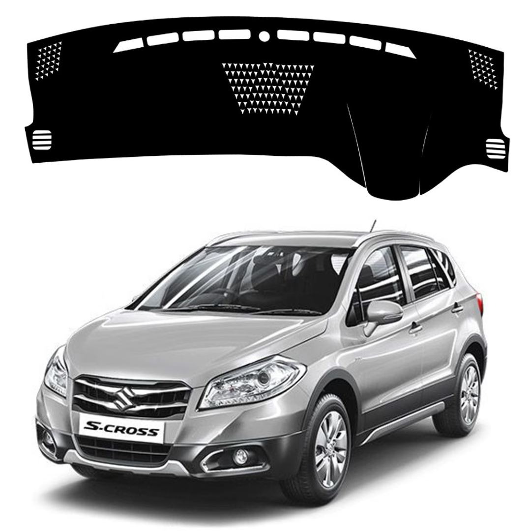 Lzzyride Car Dashboard Cover Mat For Maruti Suzuki S-Cross 2014 To 2022