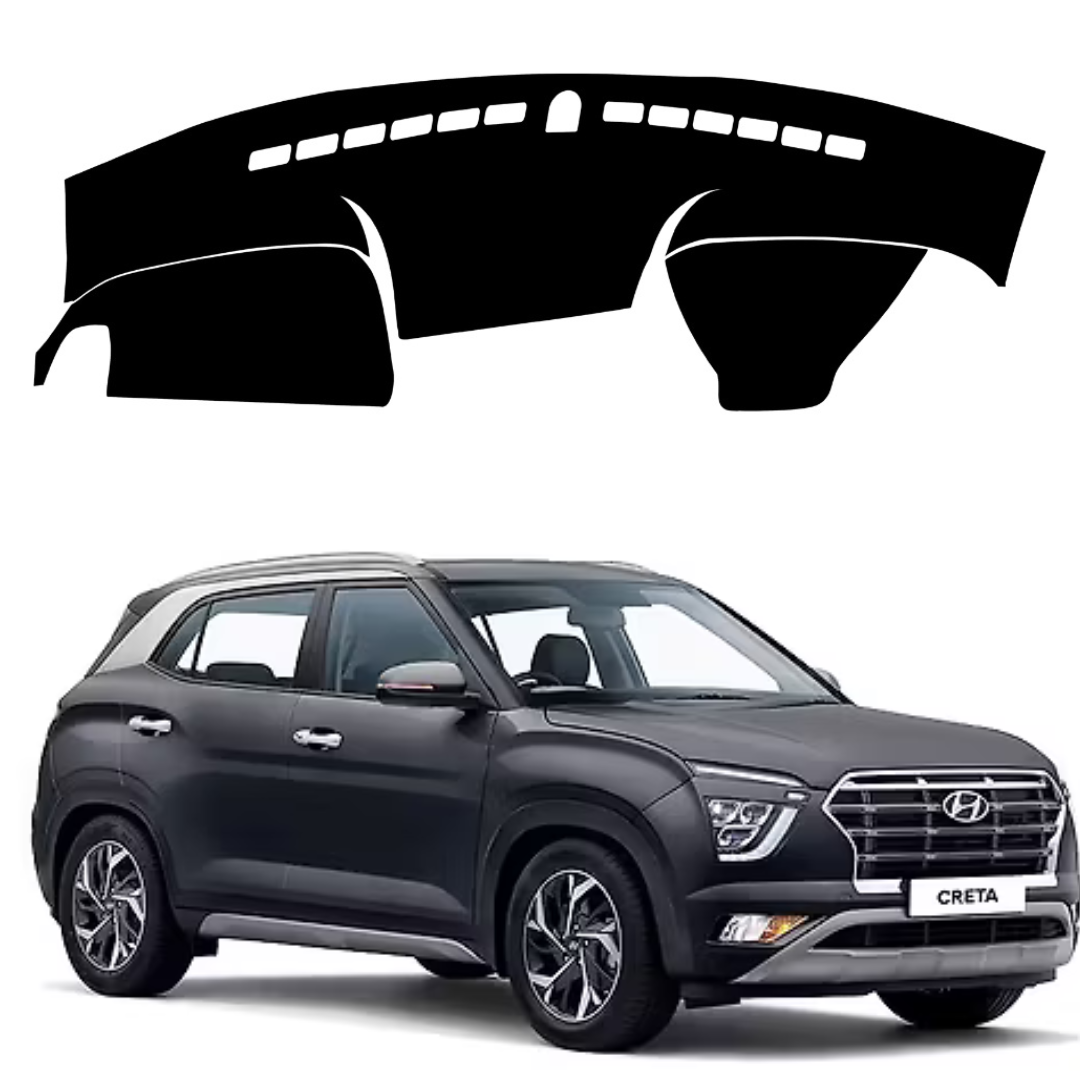 Lzzyride Car Dashboard Cover Mat For Hyundai Creta 2019 To 2024