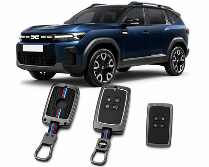 LzzyRide premium Metal Key Cover Compatible with Renault Bigster Smart Key | 360° Full Protection | Zinc Alloy Luxury Key Case