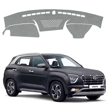 Lzzyride Car Dashboard Cover Mat For Hyundai Creta 2019 To 2024