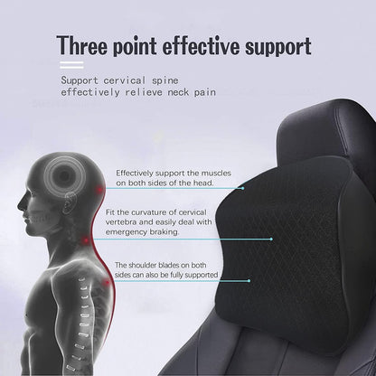 Memory Foam Car Neck Rest Pillow – Ergonomic Headrest Cushion for Neck Support | LzzyRide