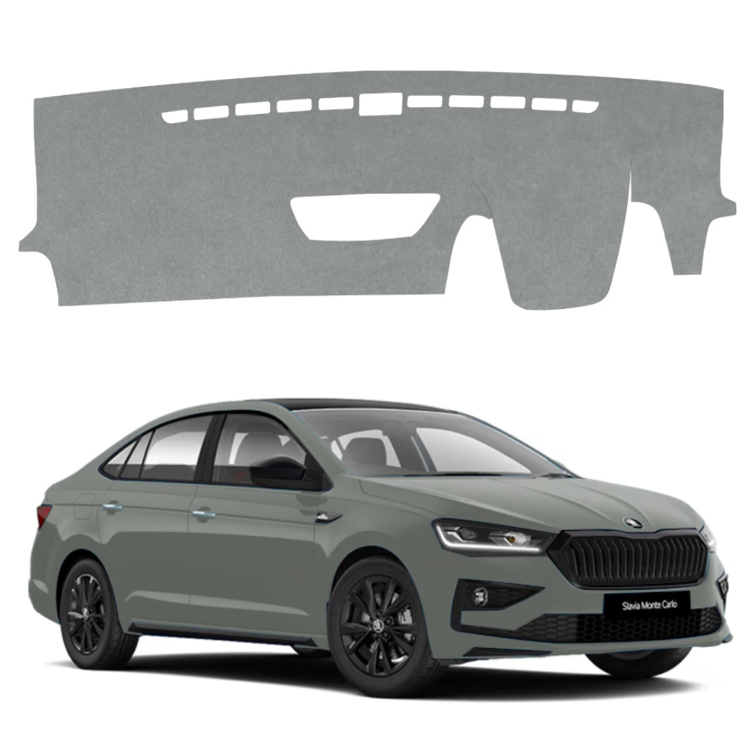 Lzzyride Car Dashboard Cover Mat For Skoda Slavia 2022 To 2026