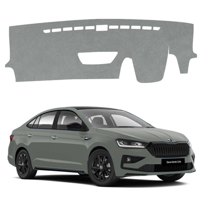 Lzzyride Car Dashboard Cover Mat For Skoda Slavia 2022 To 2026