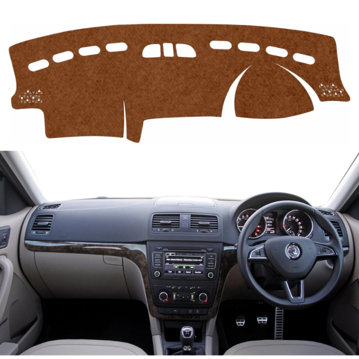 Lzzyride Car Dashboard Cover Mat For Skoda Yeti 2010 To 2014