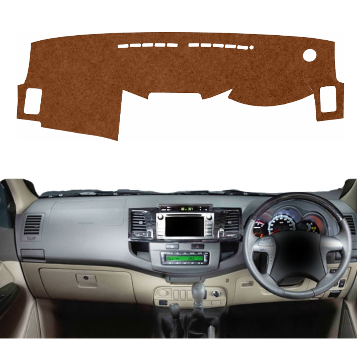 Lzzyride Car Dashboard Cover Mat For Toyota Fortuner 2009 To 2017