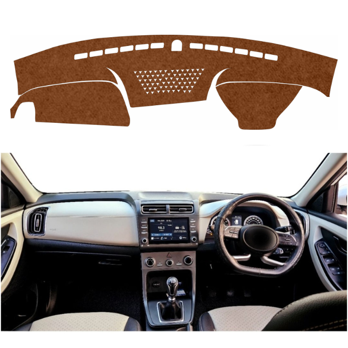 Lzzyride Car Dashboard Cover Mat For Hyundai Creta 2019 To 2024