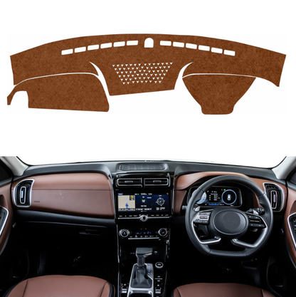 Lzzyride Car Dashboard Cover Mat For Hyundai Alcazar 2021 To 2024