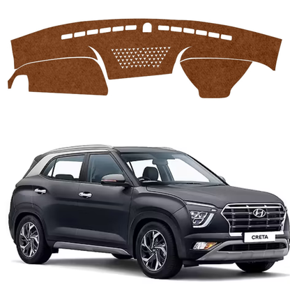 Lzzyride Car Dashboard Cover Mat For Hyundai Creta 2019 To 2024