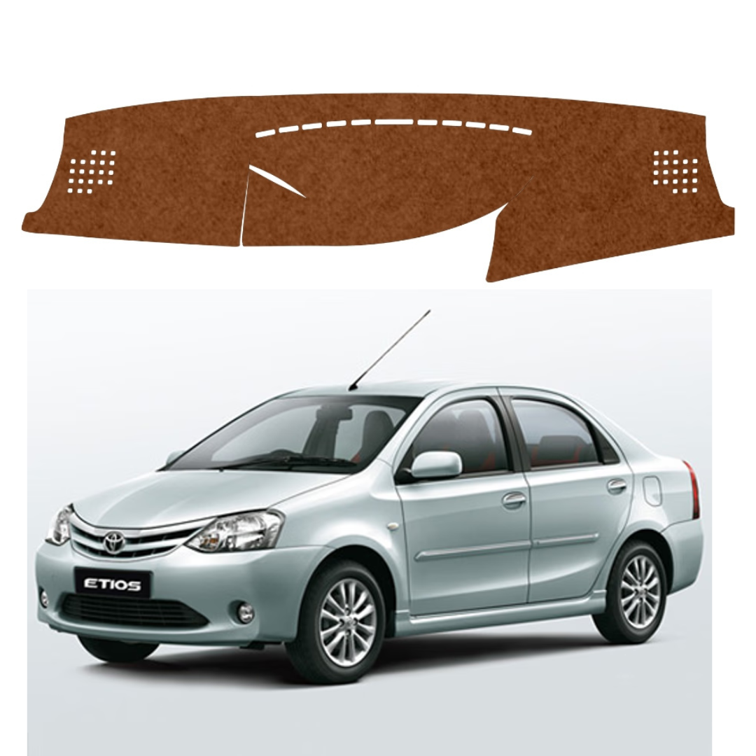 Lzzyride Car Dashboard Cover Mat For Toyota Etios 2010 To 2020