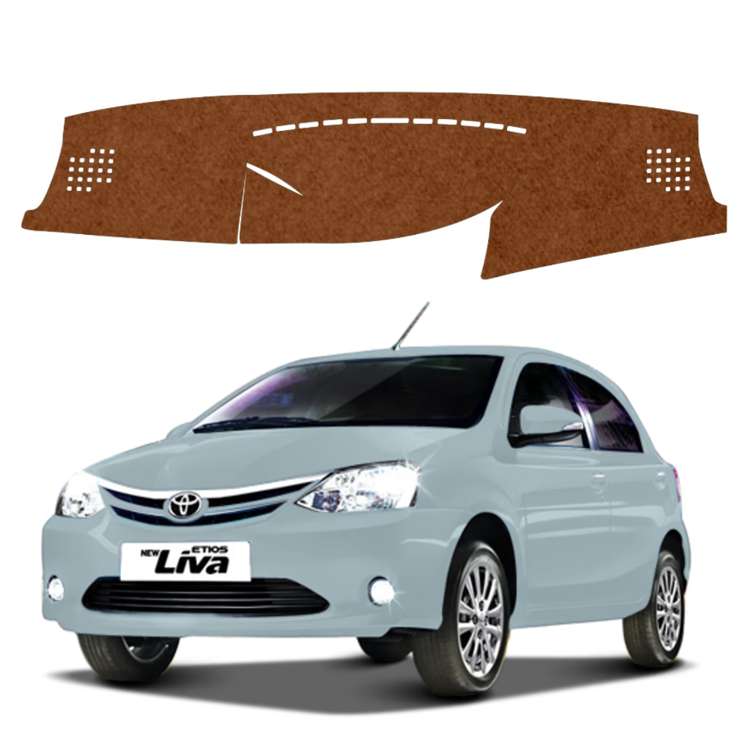 Lzzyride Car Dashboard Cover Mat For Toyota Etios Liva 2011 To 2020