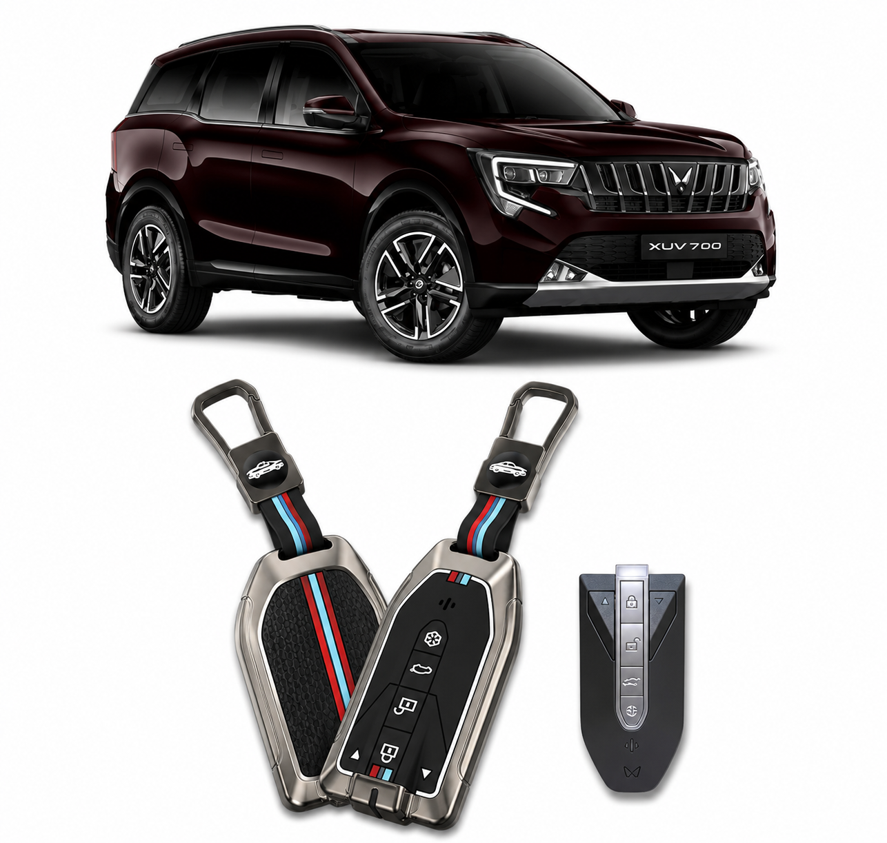 LzzyRide Metal Key Cover for 7XO | Luxury Full Protection Key Case