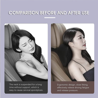 Memory Foam Car Neck Rest Pillow – Ergonomic Headrest Cushion for Neck Support | LzzyRide