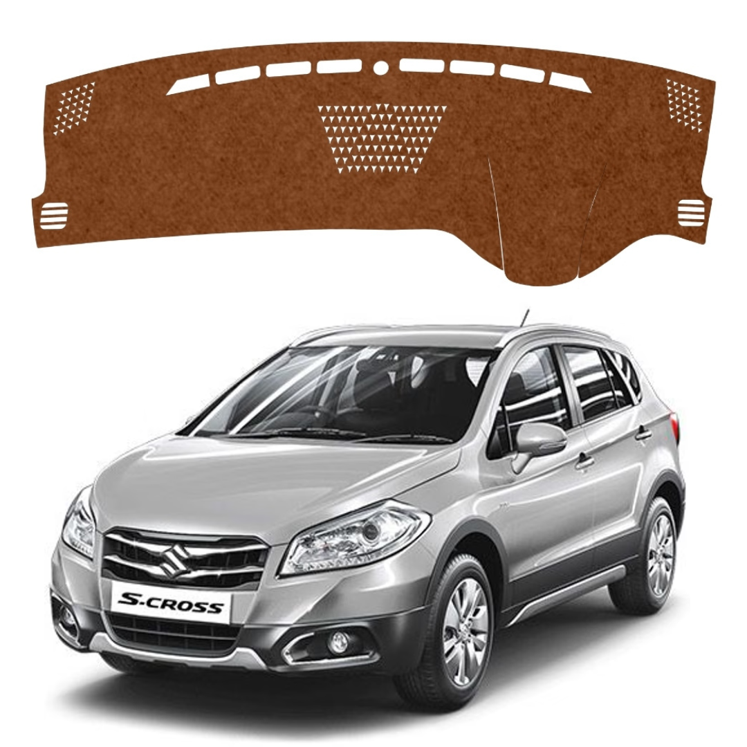 Lzzyride Car Dashboard Cover Mat For Maruti Suzuki S-Cross 2014 To 2022