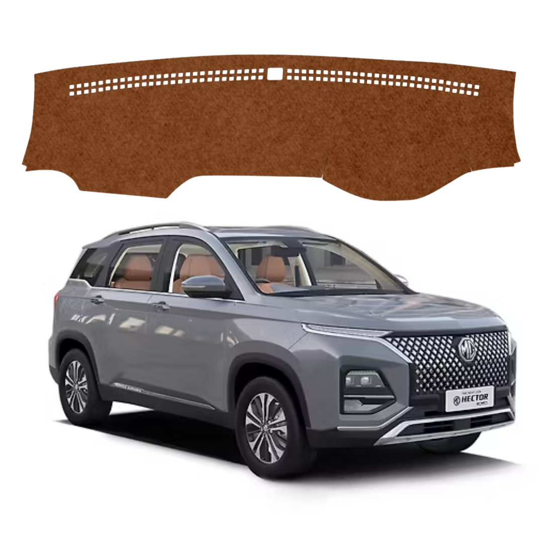 Lzzyride Car Dashboard Cover Mat For MG Hector Plus 2023 To 2026