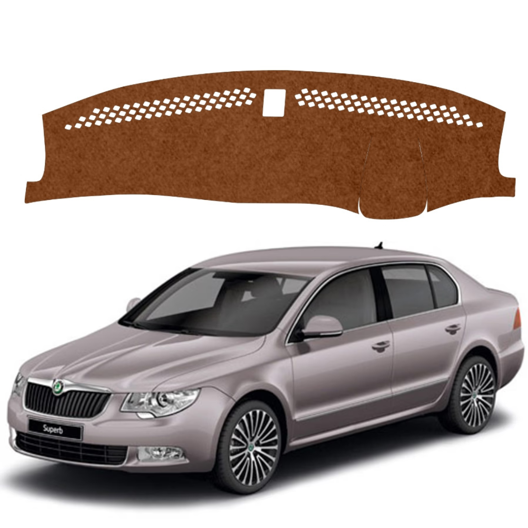 Lzzyride Car Dashboard Cover Mat For Skoda Superb 2009 To 2016