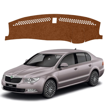 Lzzyride Car Dashboard Cover Mat For Skoda Superb 2009 To 2016