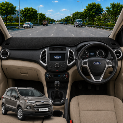 Lzzyride Car Dashboard Cover Mat For Ford Ecosport 2013 To 2017