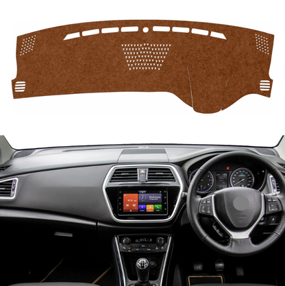 Lzzyride Car Dashboard Cover Mat For Maruti Suzuki S-Cross 2014 To 2022