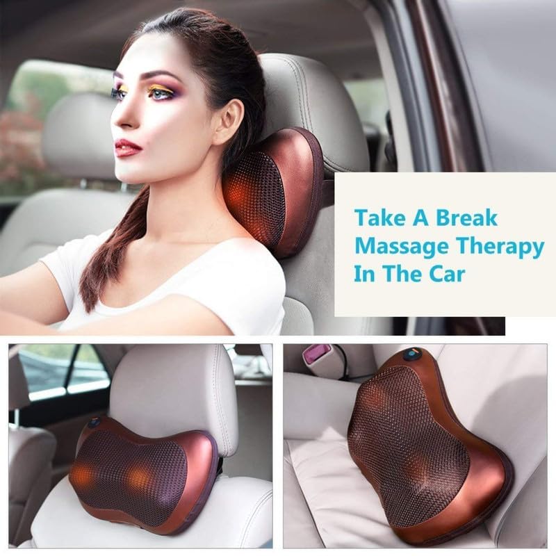 Body Massager Pillow with 8 Kneading Balls & Infrared Heat Therapy | LzzyRide