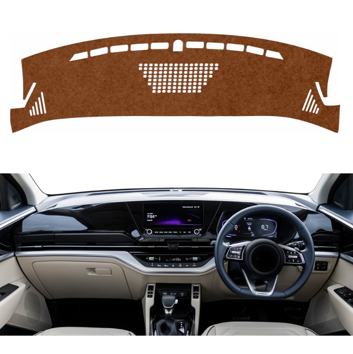 Lzzyride Car Dashboard Cover Mat For Kia Carens 2022 To 2026