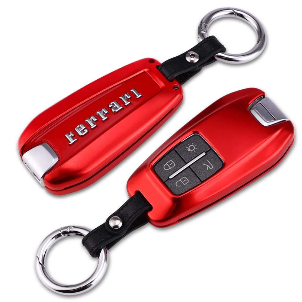LzzyRide Premium Metal Key Cover Compatible with Ferrari Purosangue Smart Key | 360° Full Protection | Zinc Alloy Luxury Key Case