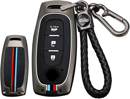LzzyRide Premium Metal Key Cover Compatible with Nissan X-Trail  Smart Key | 360° Full Protection | Zinc Alloy Luxury Key Case
