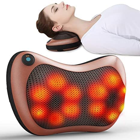 Body Massager Pillow with 8 Kneading Balls & Infrared Heat Therapy | LzzyRide