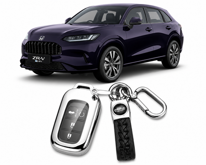 LzzyRide premium Metal Key Cover Compatible with Honda ZR-V (India launch) Smart Key | 360° Full Protection | Zinc Alloy Luxury Key Case