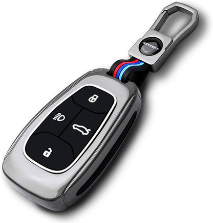 LzzyRide Premium Metal Key Cover Compatible with Tata Punch Ev  Smart Key | 360° Full Protection | Zinc Alloy Luxury Key Case
