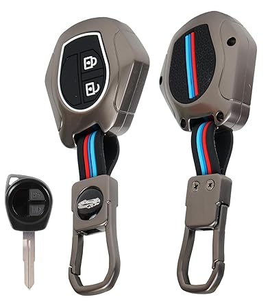 LzzyRide Premium Metal Key Cover Compatible with Maruti Suzuki Fronx Smart Key | 360° Full Protection | Zinc Alloy Luxury Key Case