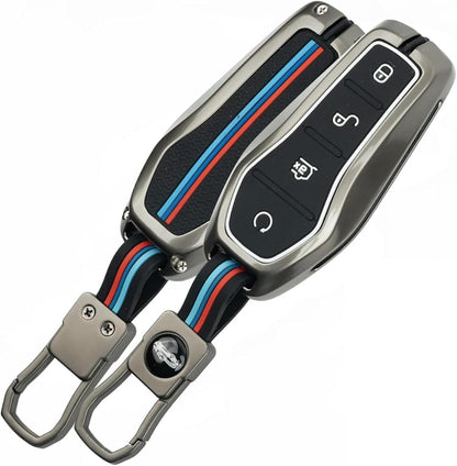 LzzyRide Premium Metal Key Cover Compatible with BYD Sealion 7 Smart Key | 360° Full Protection | Zinc Alloy Luxury Key Case