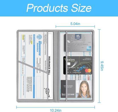 LzzyRide Car Registration & Insurance Card Holder – Vehicle Document Organizer with Magnetic Buckle