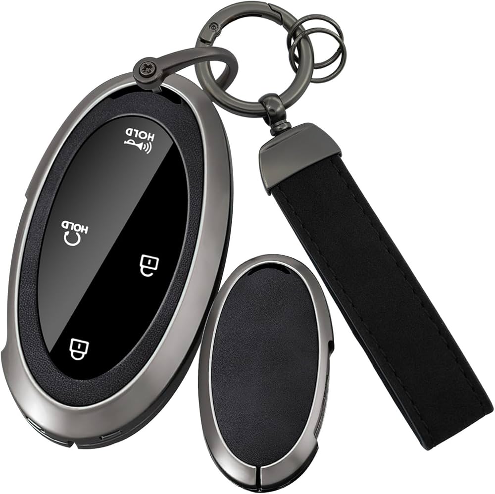 LzzyRide Premium Metal Key Cover Compatible with Hyundai Ioniq 9 Smart Key | 360° Full Protection | Zinc Alloy Luxury Key Case