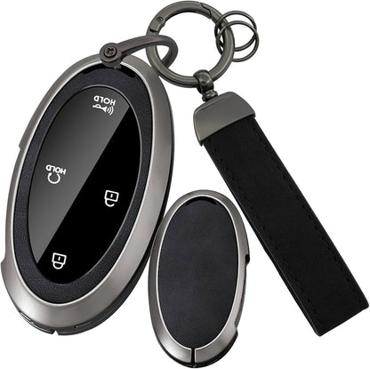 LzzyRide Premium Metal Key Cover Compatible with Hyundai Ioniq 9 Smart Key | 360° Full Protection | Zinc Alloy Luxury Key Case