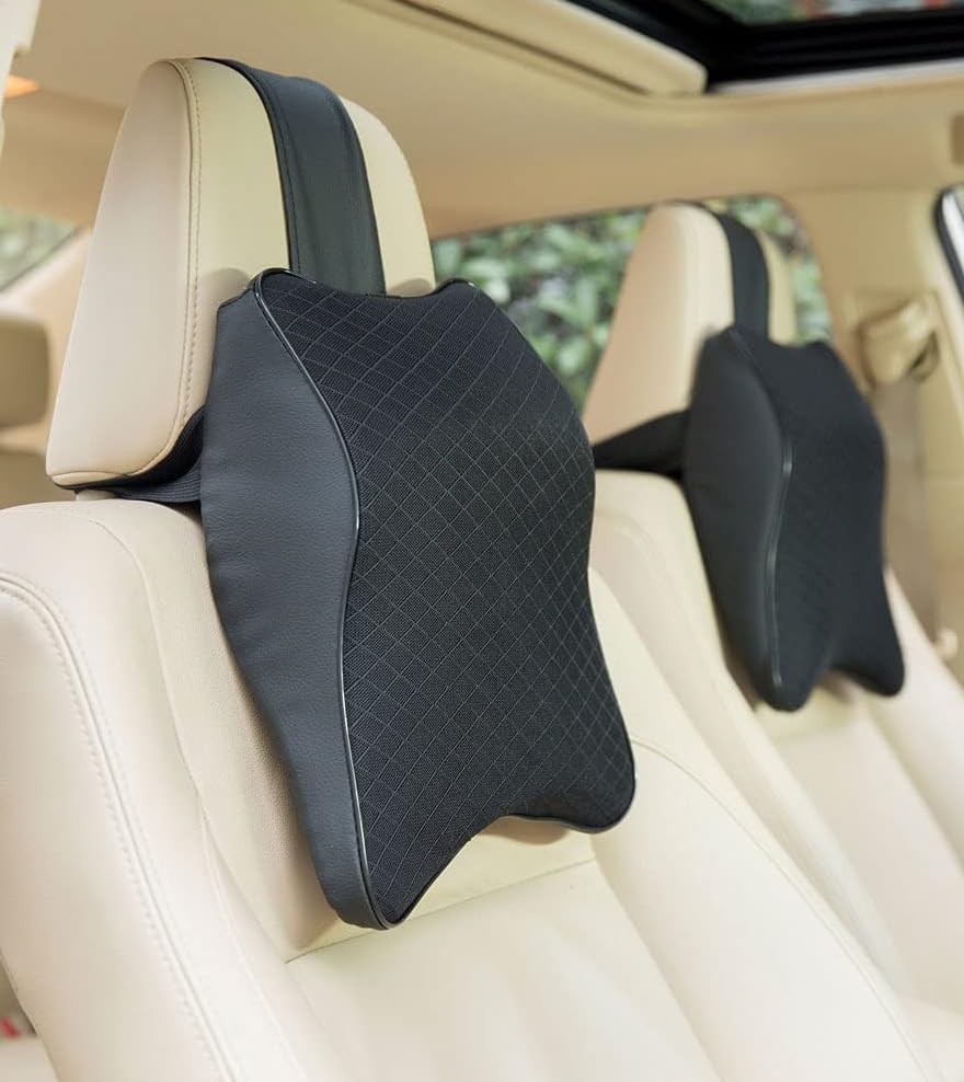 Memory Foam Car Neck Rest Pillow – Ergonomic Headrest Cushion for Neck Support | LzzyRide